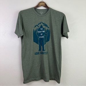 Beantown Brand Apparel Ashe County, NC The Mountains Are Call Hiking Graphic Tee